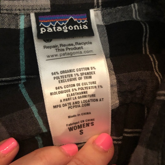 Patagonia Plaid Waist Tie Dress Size Small - Picture 3 of 5
